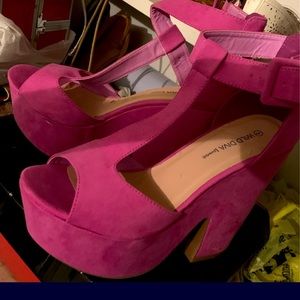 Brand NEW.Purple open toe pumps so cute and fashionable. Never got to wear them